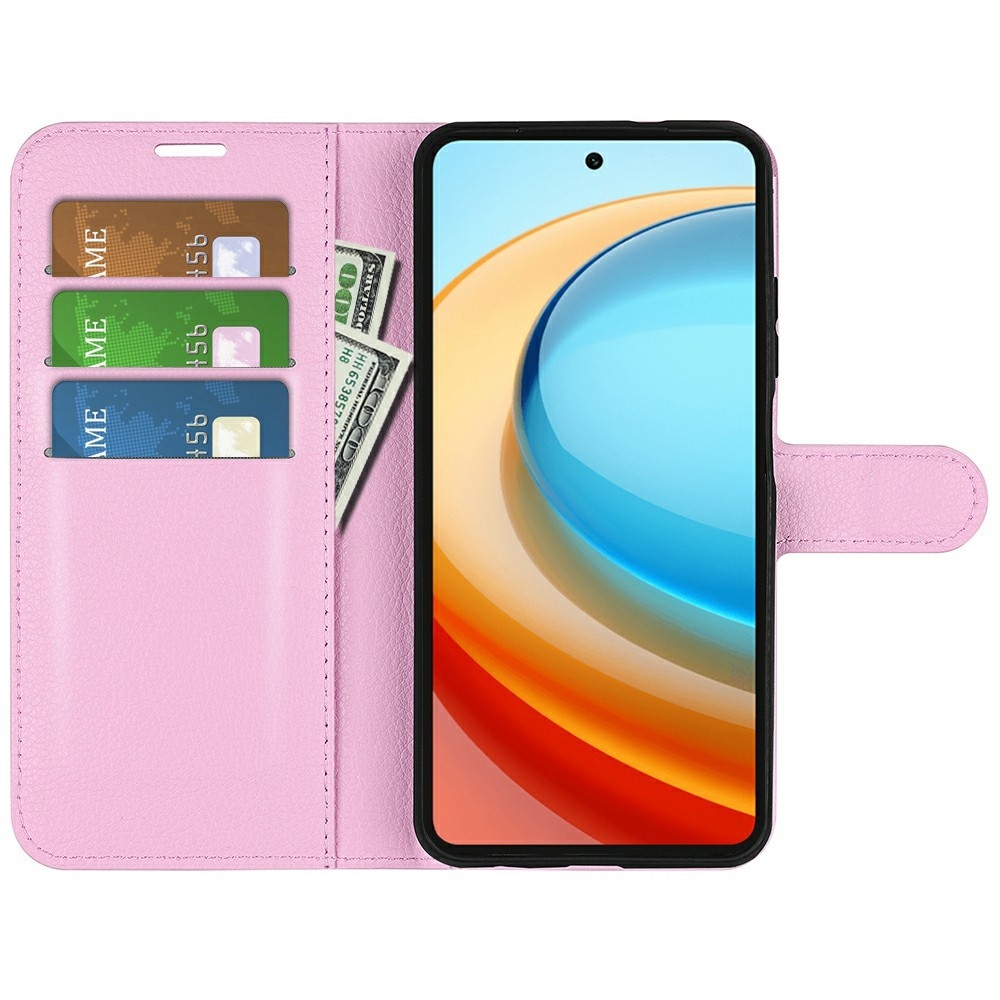 Litchi knížkové pouzdro na ZTE Blade A75 5G - růžové