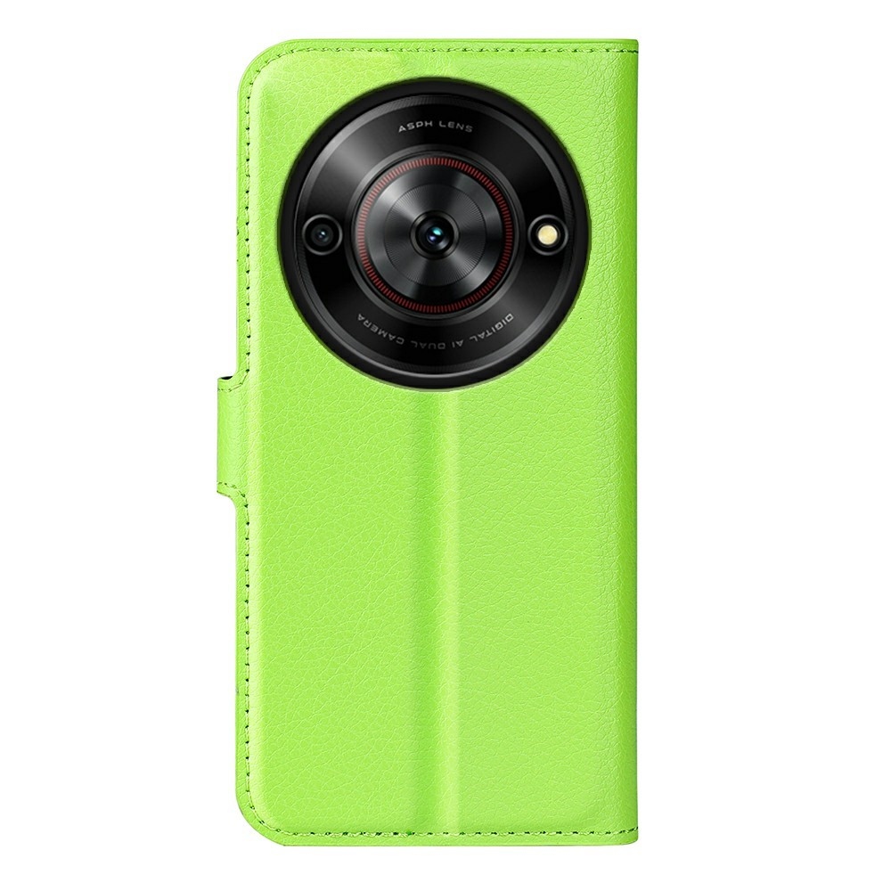 Litchi knížkové pouzdro na ZTE Blade A75 5G - zelené