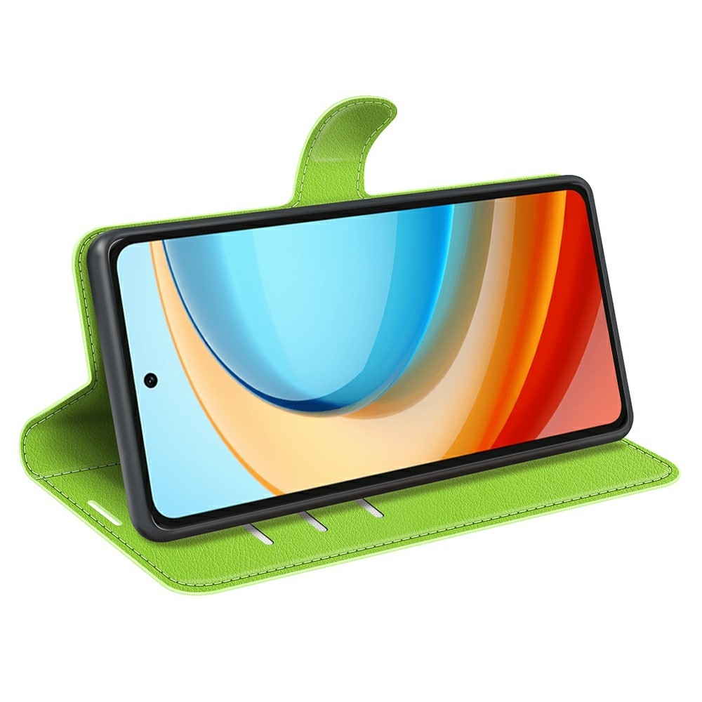 Litchi knížkové pouzdro na ZTE Blade A75 5G - zelené