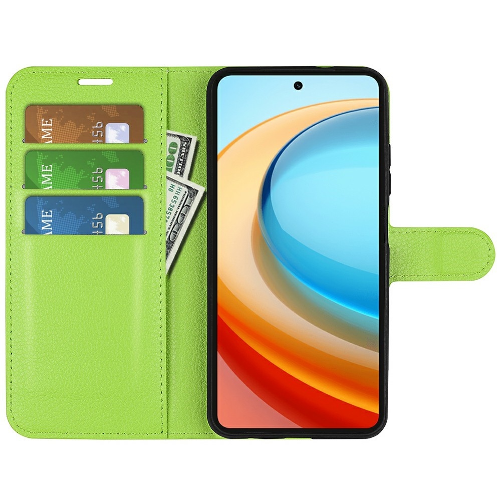 Litchi knížkové pouzdro na ZTE Blade A75 5G - zelené