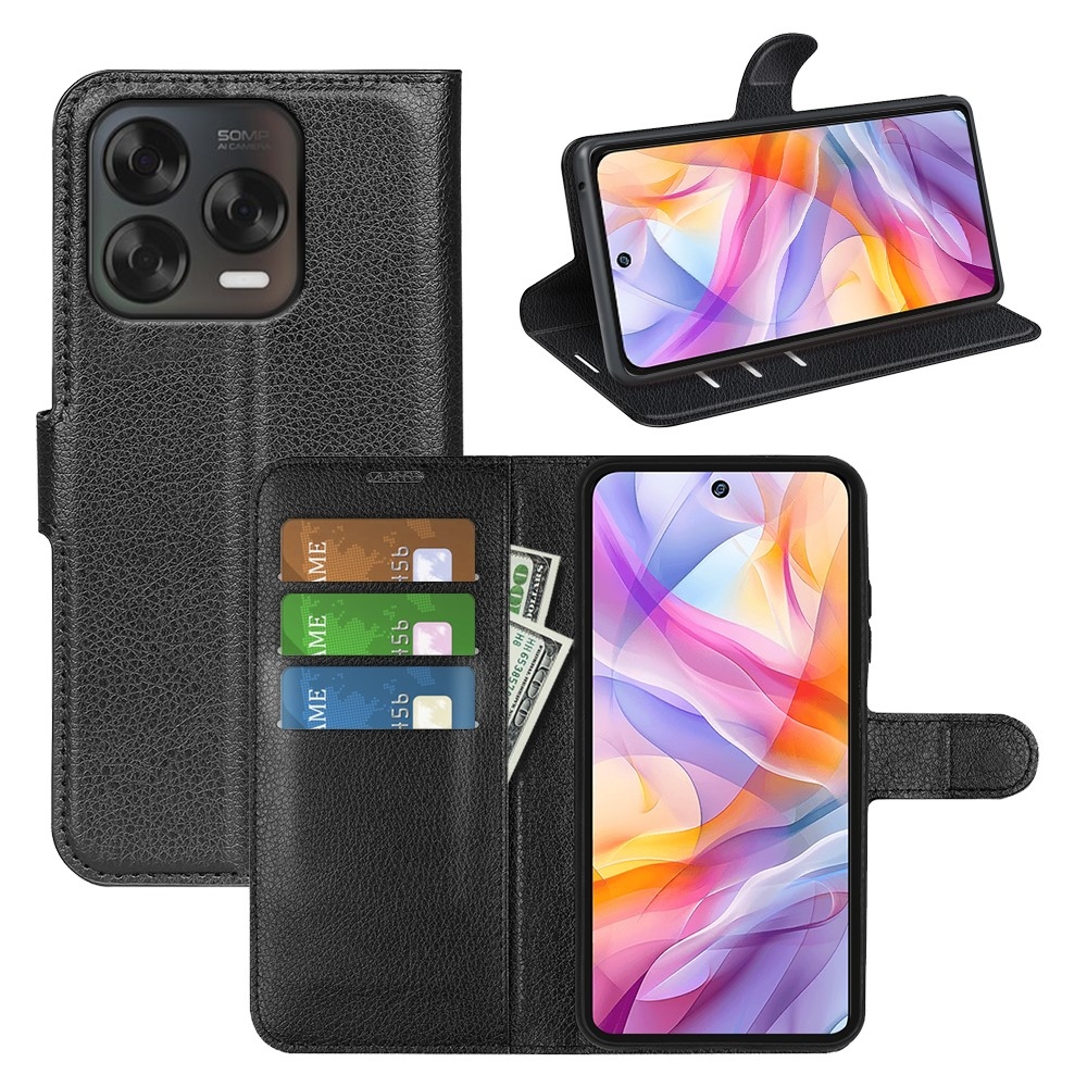 Litchi knížkové pouzdro na ZTE Blade V70 Vita - černé