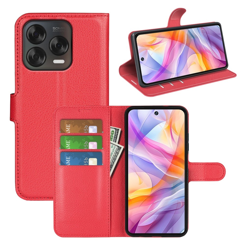 Litchi knížkové pouzdro na ZTE Blade V70 Vita - červené
