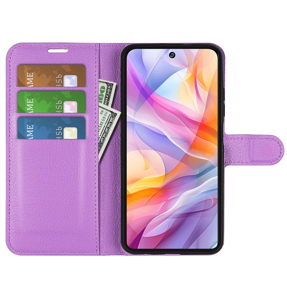 Litchi knížkové pouzdro na ZTE Blade V70 Vita - fialové