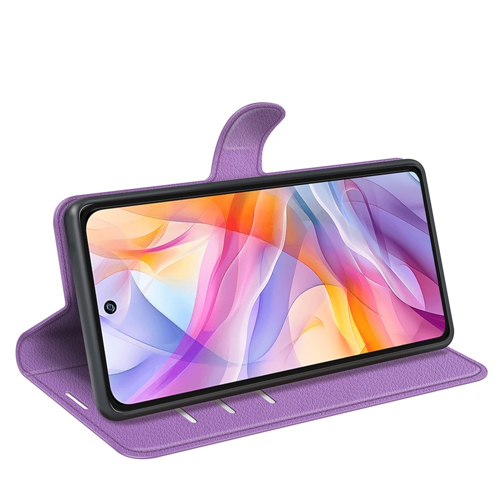 Litchi knížkové pouzdro na ZTE Blade V70 Vita - fialové
