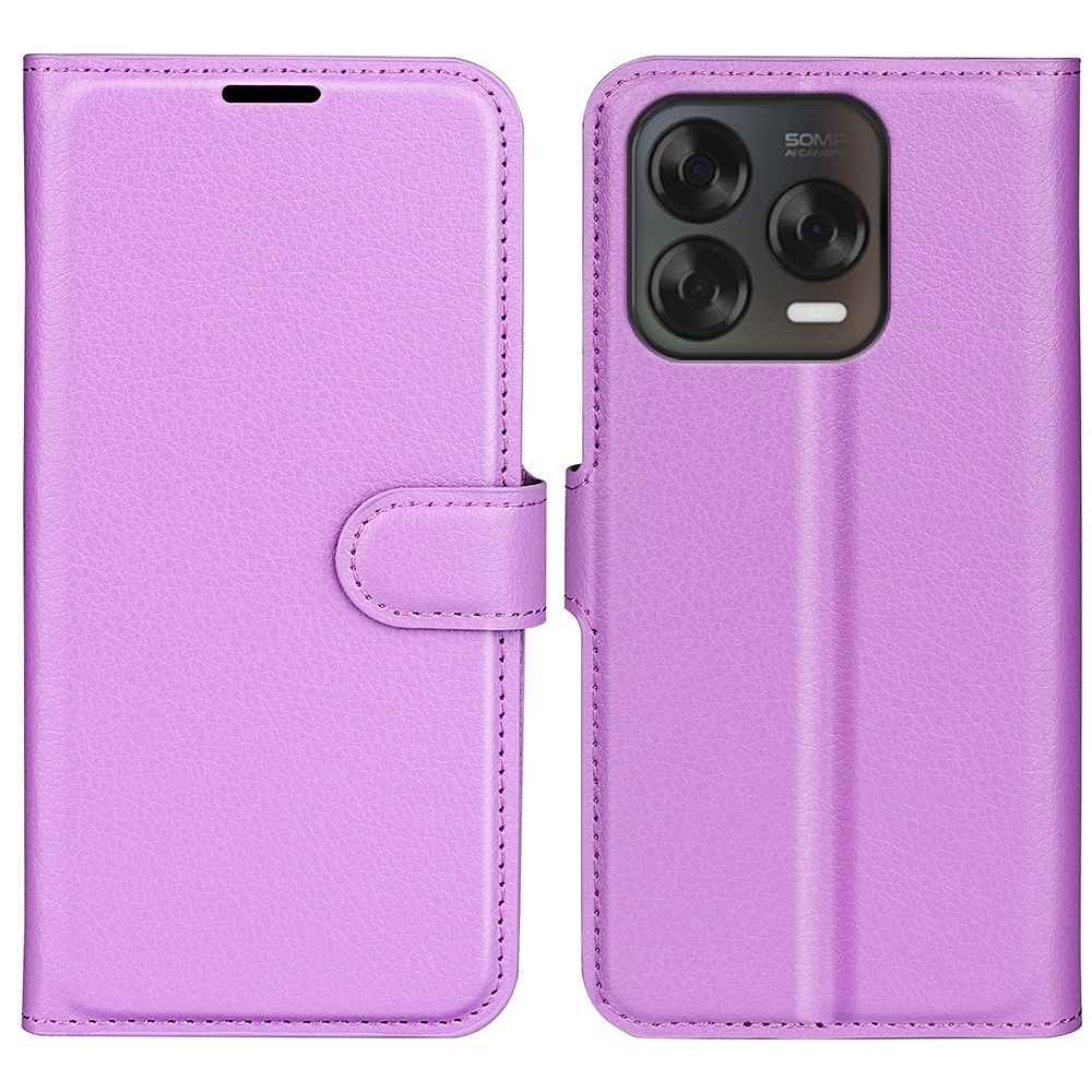 Litchi knížkové pouzdro na ZTE Blade V70 Vita - fialové