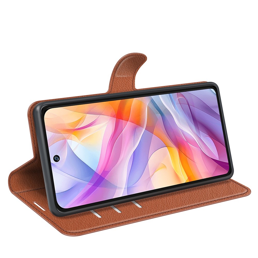 Litchi knížkové pouzdro na ZTE Blade V70 Vita - hnědé