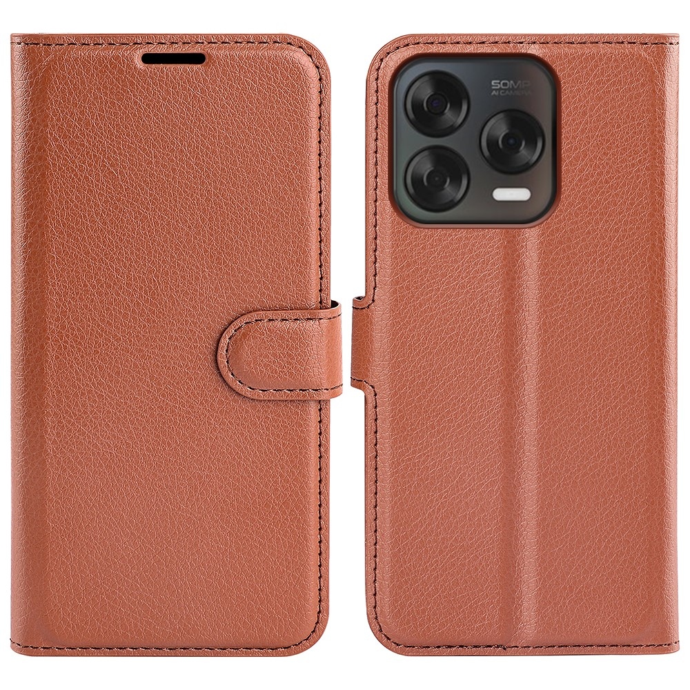 Litchi knížkové pouzdro na ZTE Blade V70 Vita - hnědé