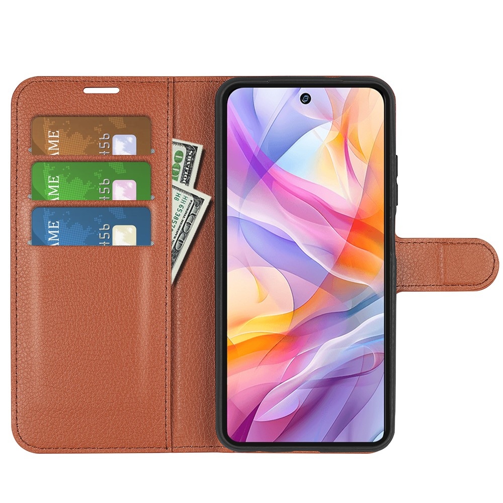 Litchi knížkové pouzdro na ZTE Blade V70 Vita - hnědé