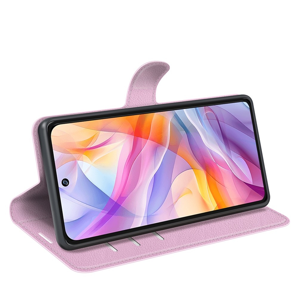 Litchi knížkové pouzdro na ZTE Blade V70 Vita - růžové
