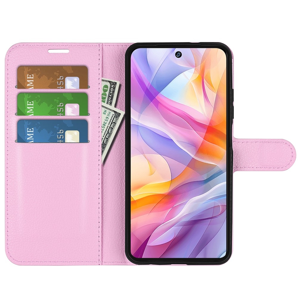 Litchi knížkové pouzdro na ZTE Blade V70 Vita - růžové
