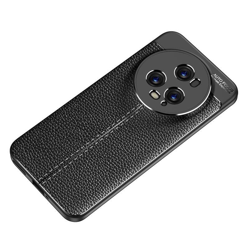 Litchi odolný gelový obal na Honor Magic 5 Pro 5G - černý