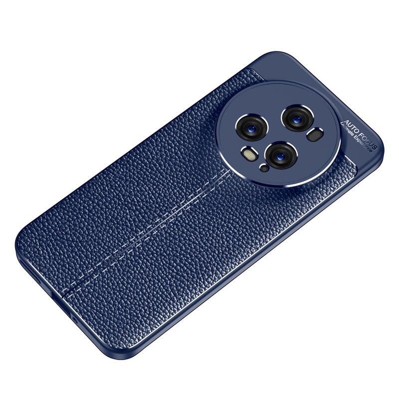 Litchi odolný gelový obal na Honor Magic 5 Pro 5G - modrý