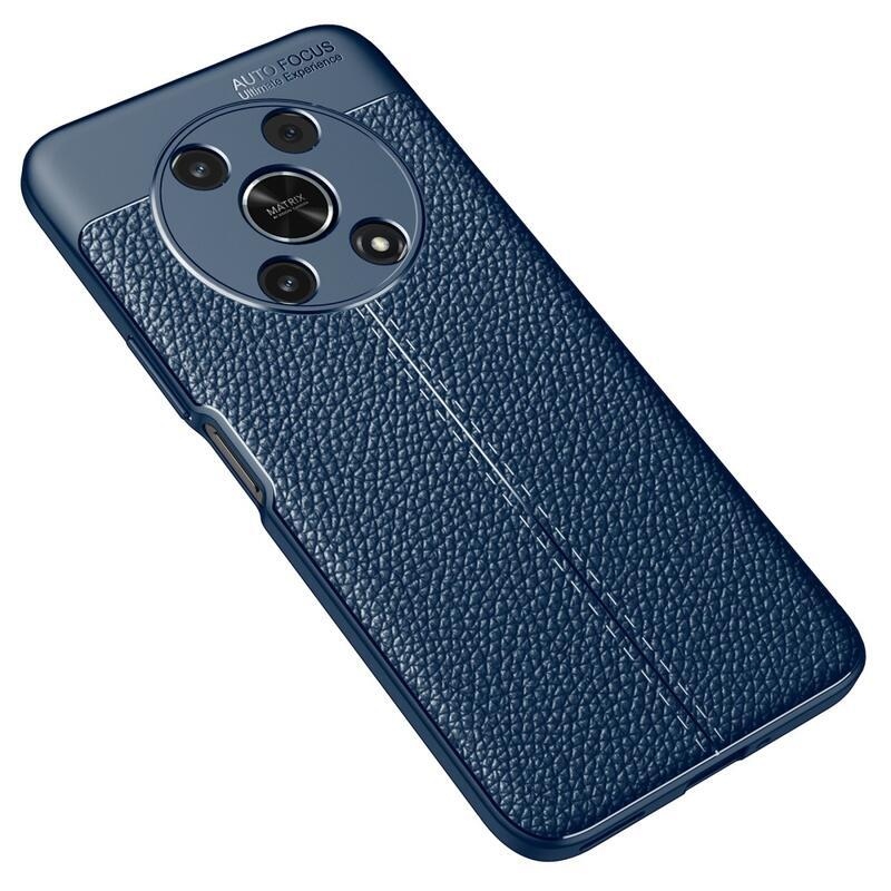 Litchi odolný gelový obal na mobil Honor Magic 4 Lite 5G - modrý