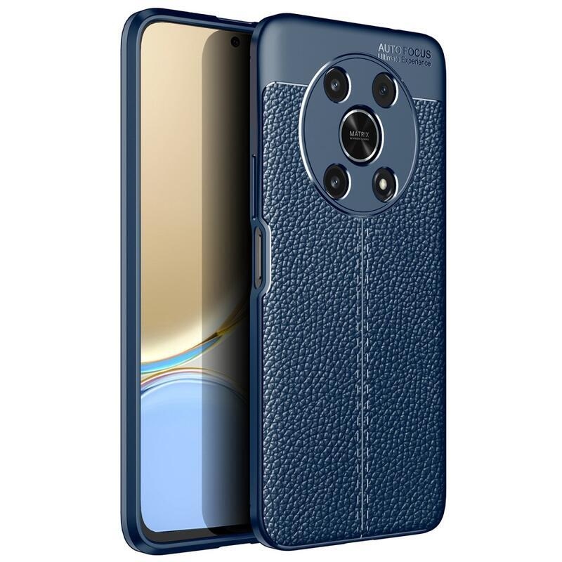 Litchi odolný gelový obal na mobil Honor Magic 4 Lite 5G - modrý