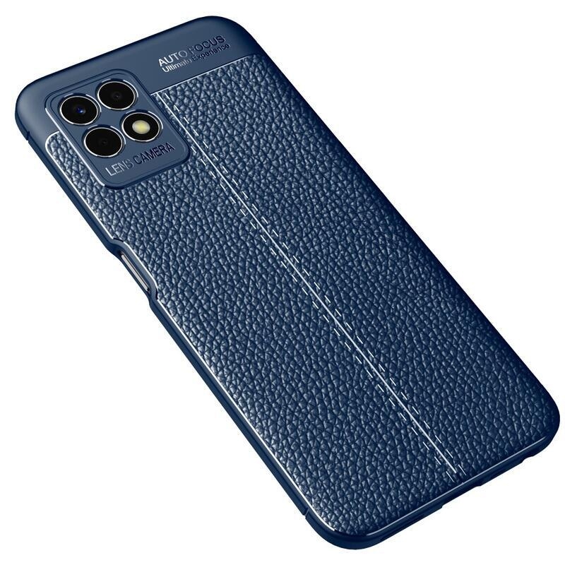 Litchi odolný gelový obal na mobil Realme 8i - modrý