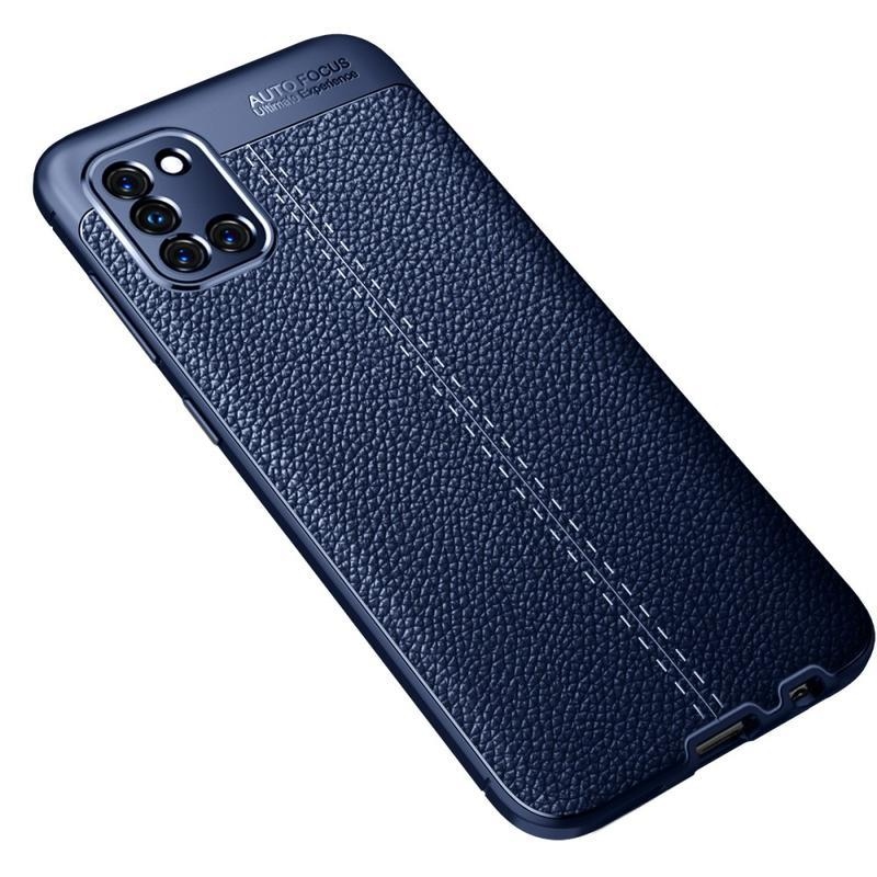 Litchi odolný gelový obal na mobil Samsung Galaxy A31 - tmavěmodré