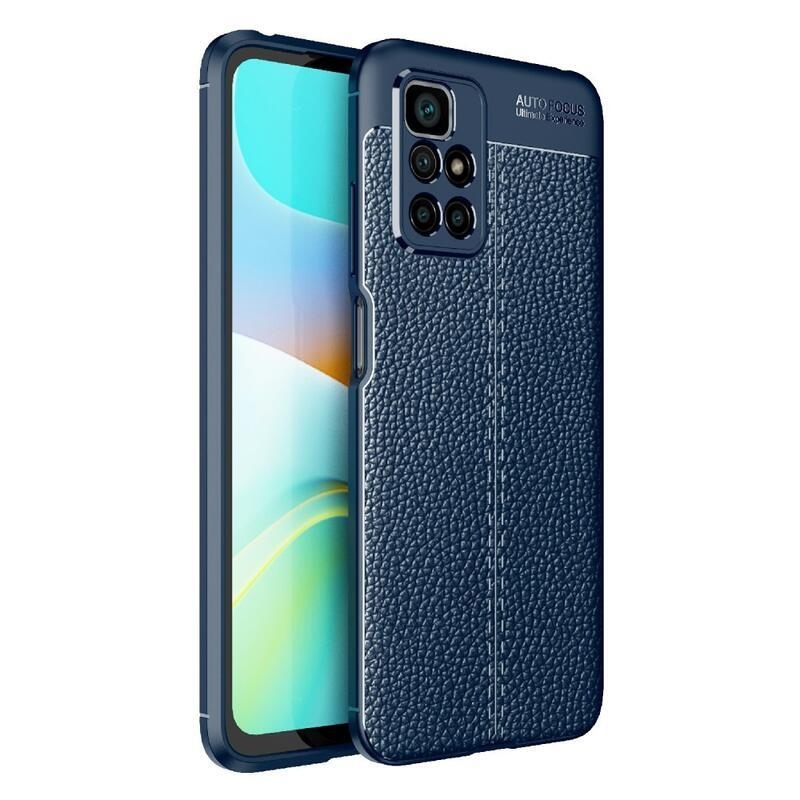 Litchi odolný gelový obal na mobil Xiaomi Redmi 10/Redmi 10 (2022) - modrý