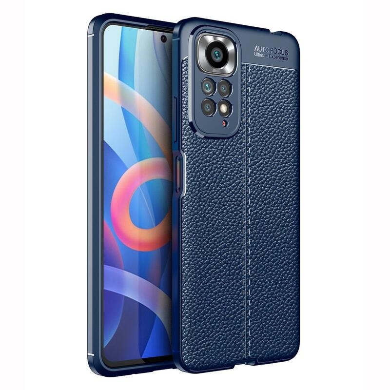 Litchi odolný gelový obal na mobil Xiaomi Redmi Note 11 4G/Note 11S 4G - modrý