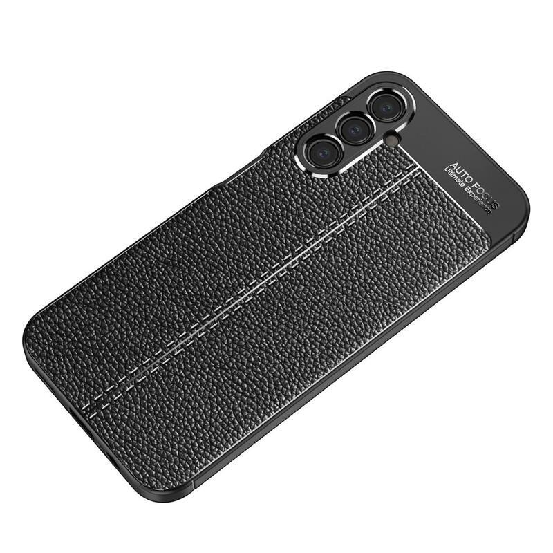 Litchi odolný gelový obal na Samsung Galaxy A14 4G/5G - černé
