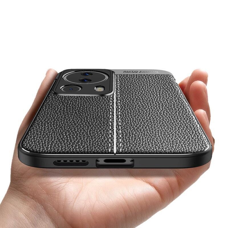 Litchi odolný gelový obal na Xiaomi 13 Lite - černý