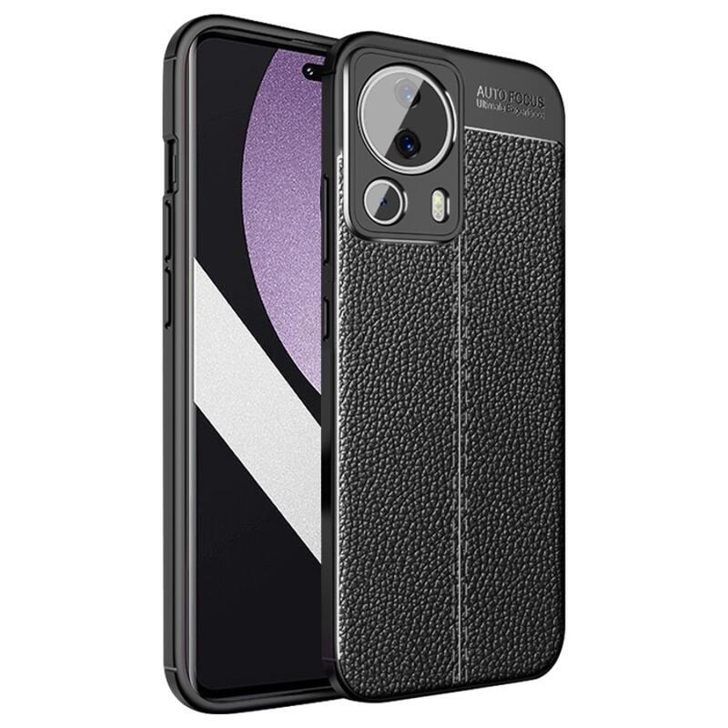 Litchi odolný gelový obal na Xiaomi 13 Lite - černý