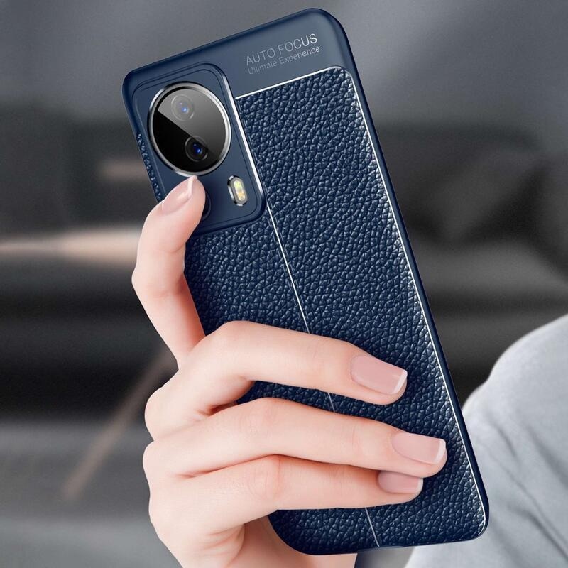 Litchi odolný gelový obal na Xiaomi 13 Lite - modrý