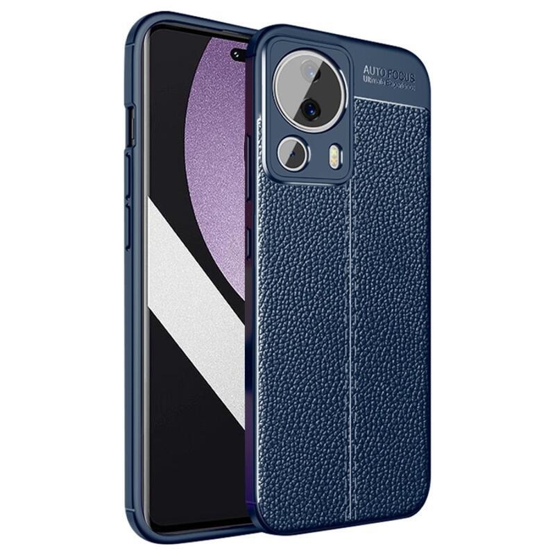 Litchi odolný gelový obal na Xiaomi 13 Lite - modrý