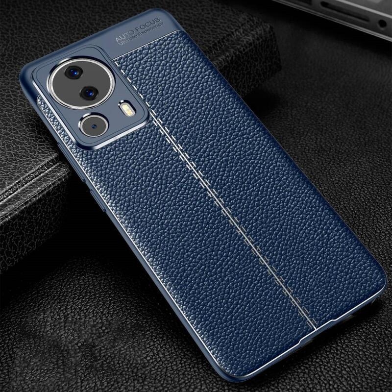 Litchi odolný gelový obal na Xiaomi 13 Lite - modrý