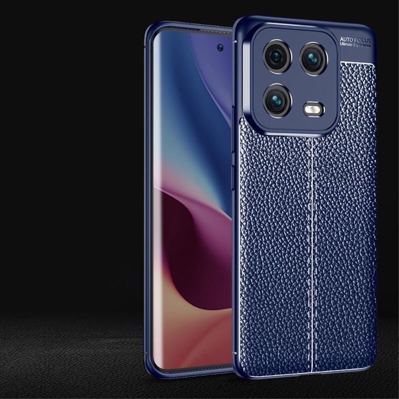 Litchi odolný gelový obal na Xiaomi 13 Pro - modrý