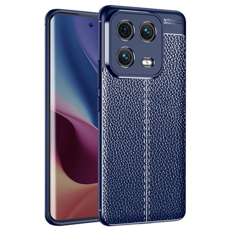 Litchi odolný gelový obal na Xiaomi 13 Pro - modrý
