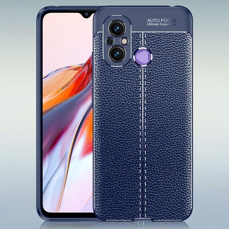 Litchi odolný gelový obal na Xiaomi Redmi 12C - modrý