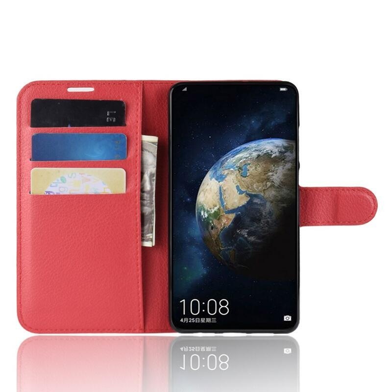 Litchi peněženkové pouzdro na Huawei P30 - červené