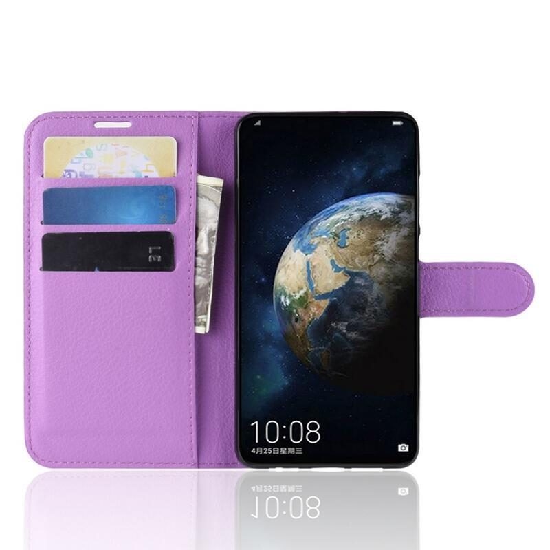 Litchi peněženkové pouzdro na Huawei P30 - fialové
