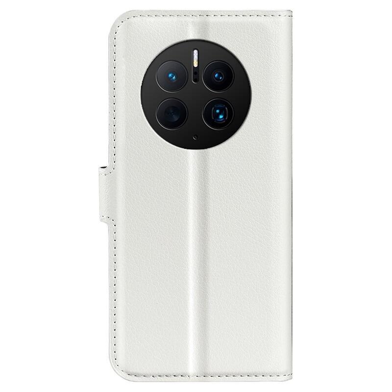 Litchi peněženkové pouzdro na mobil Huawei Mate 50 Pro - bílé