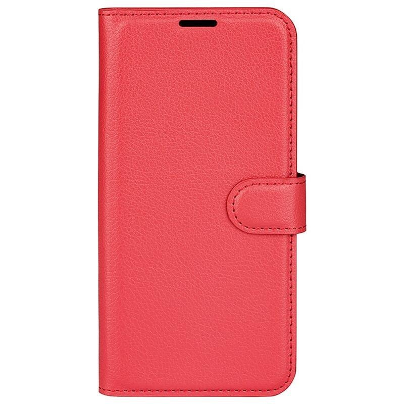 Litchi peněženkové pouzdro na mobil Huawei Mate 50 Pro - červené