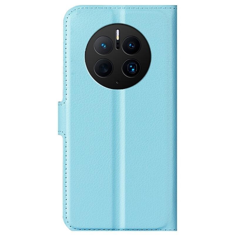 Litchi peněženkové pouzdro na mobil Huawei Mate 50 Pro - modré