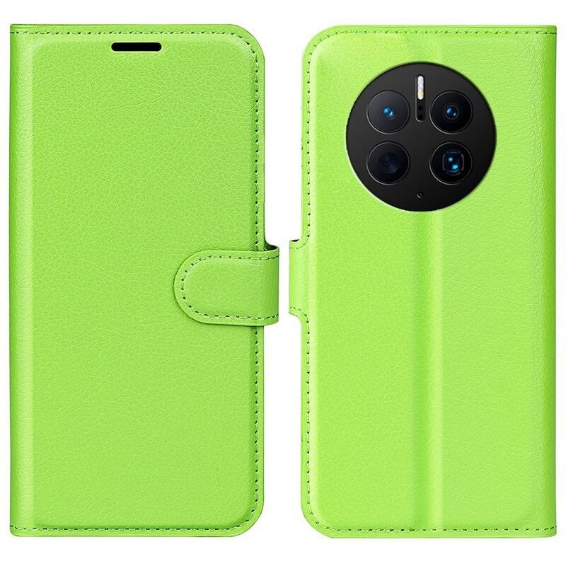 Litchi peněženkové pouzdro na mobil Huawei Mate 50 Pro - zelené