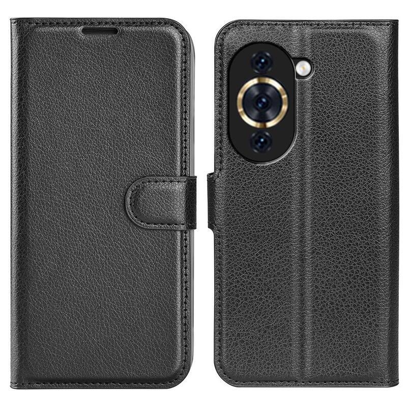 Litchi peněženkové pouzdro na mobil Huawei Nova 10 - černé