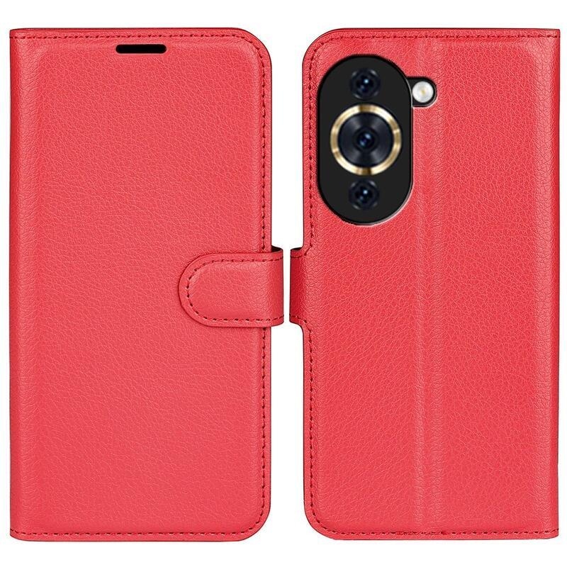 Litchi peněženkové pouzdro na mobil Huawei Nova 10 - červené