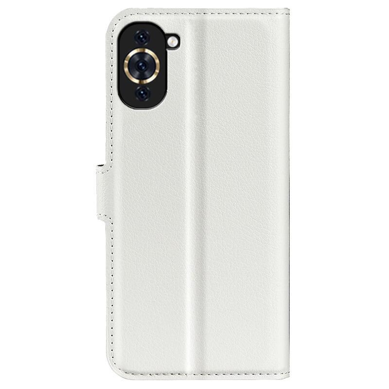 Litchi peněženkové pouzdro na mobil Huawei Nova 10 Pro - bílé