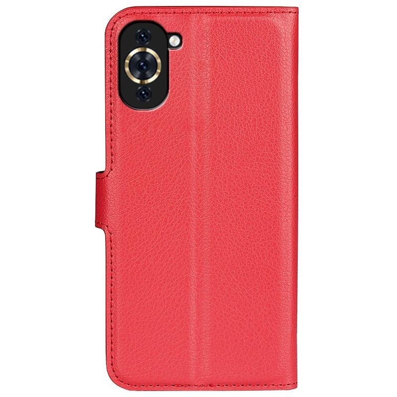 Litchi peněženkové pouzdro na mobil Huawei Nova 10 Pro - červené