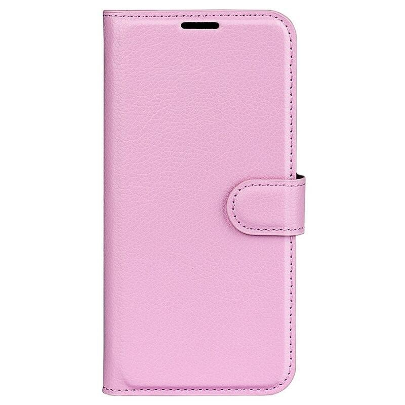 Litchi peněženkové pouzdro na mobil Huawei Nova 10 Pro - růžové