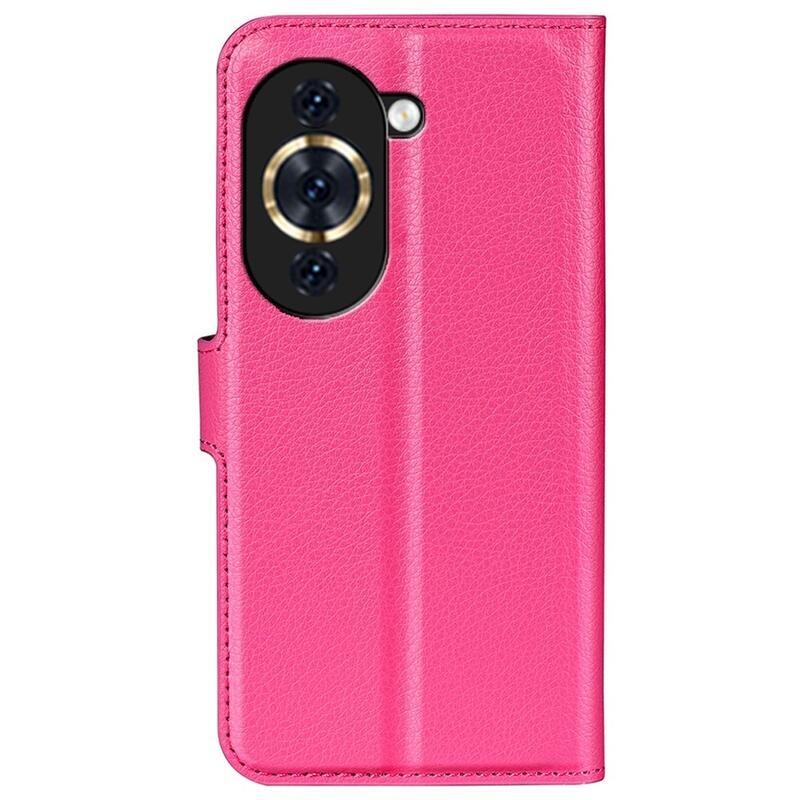 Litchi peněženkové pouzdro na mobil Huawei Nova 10 - rose