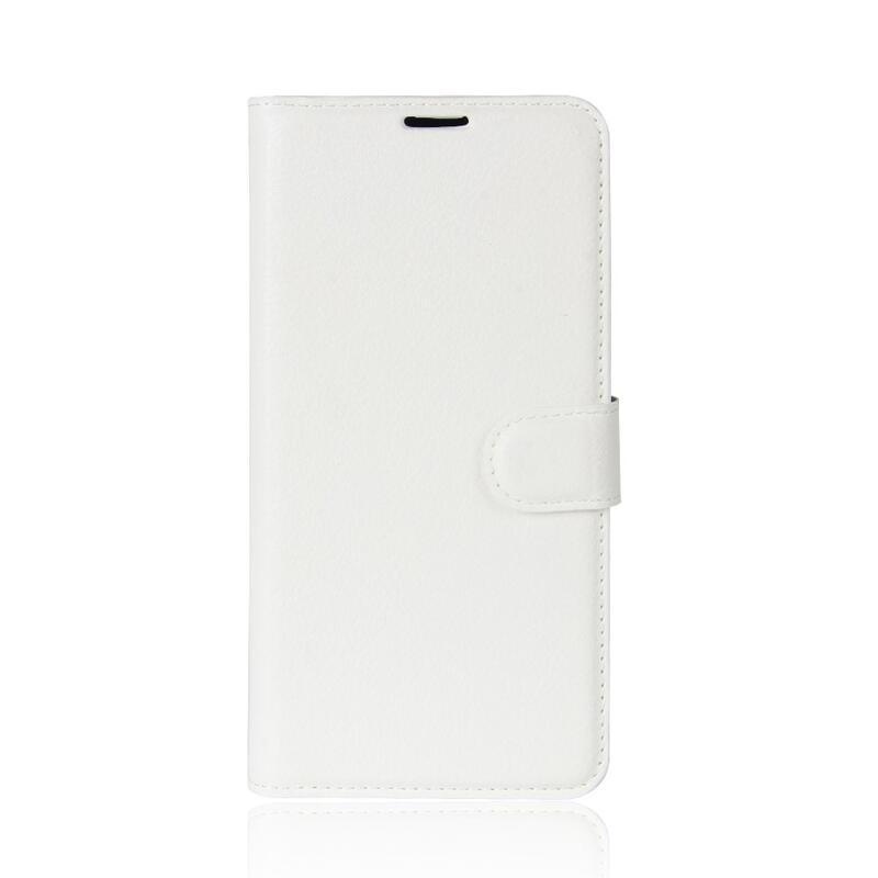 Litchi peněženkové pouzdro na mobil Huawei P30 Lite - bílé