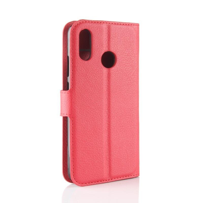 Litchi peněženkové pouzdro na mobil Huawei P30 Lite - červené