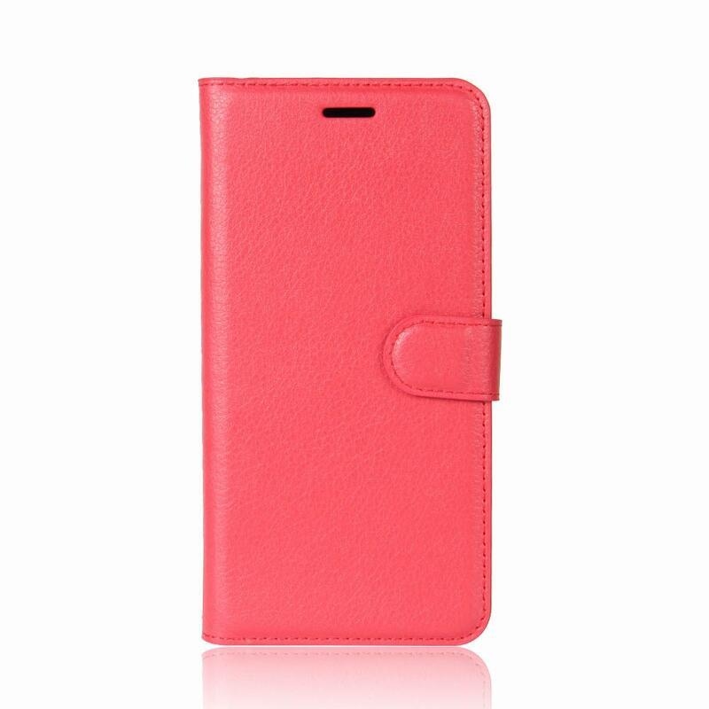 Litchi peněženkové pouzdro na mobil Huawei P30 Lite - červené