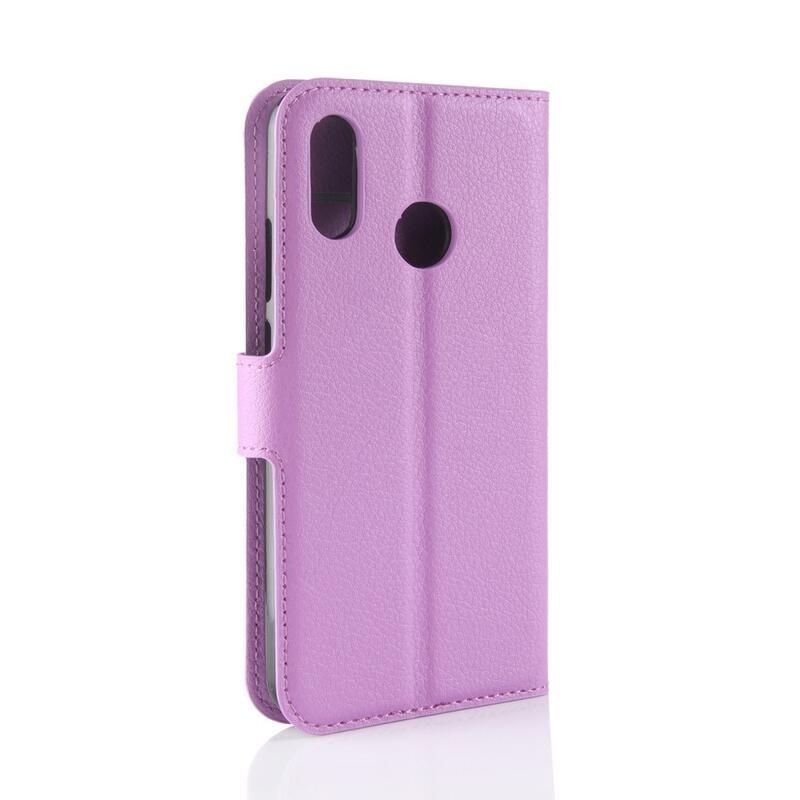 Litchi peněženkové pouzdro na mobil Huawei P30 Lite - fialové