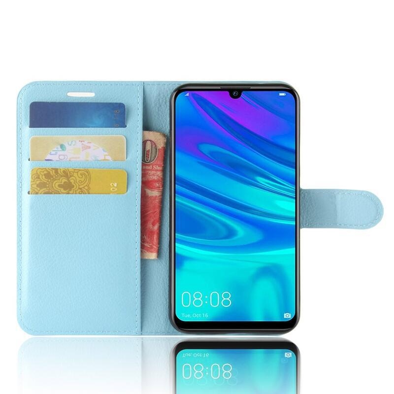 Litchi peněženkové pouzdro na mobil Huawei P30 Lite - modré