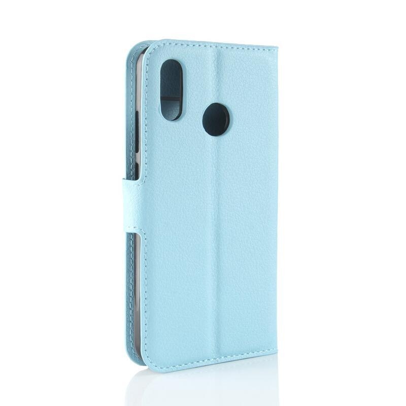 Litchi peněženkové pouzdro na mobil Huawei P30 Lite - modré