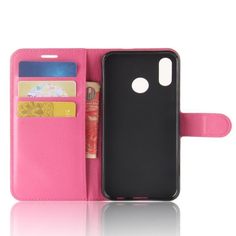 Litchi peněženkové pouzdro na mobil Huawei P30 Lite - rose